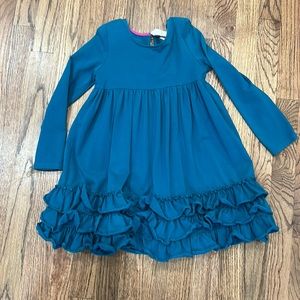 MJ ruffle tunic. Size 6. Teal color